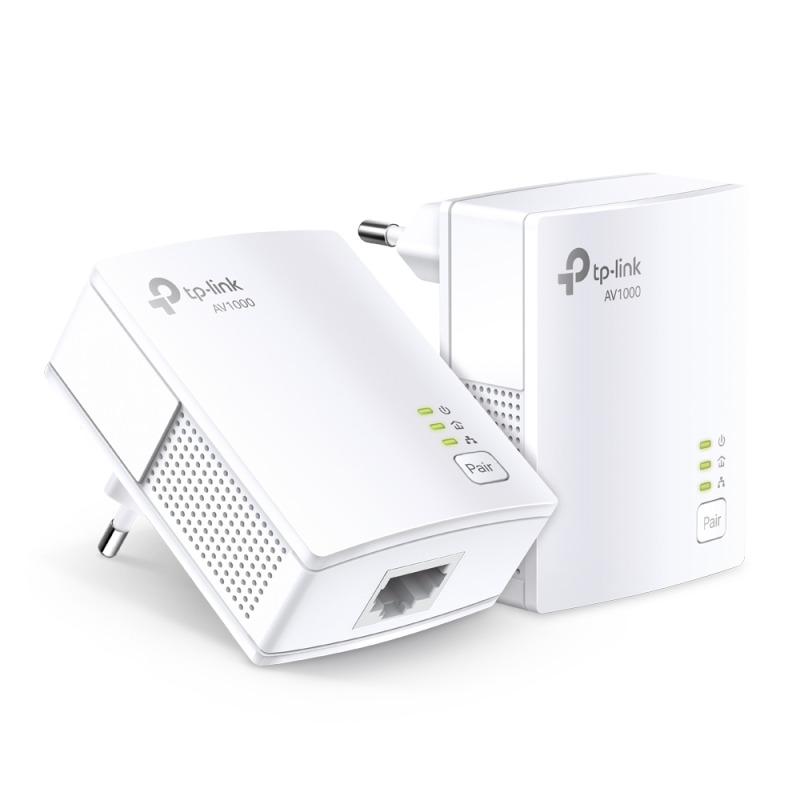 Kit Adaptador Powerline Gigabit Ethernet/ Tecnologia HomePlug AV2 / Puertos 1000Mbps / Plug and Play / hasta 300 M dentro de casa / 1 Puerto 10/100/1000 Mbps / Tamaño ultra compacto